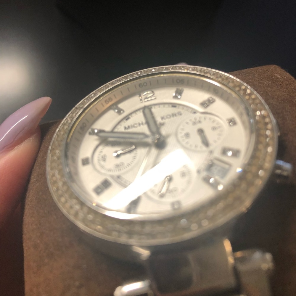 Michael Kors watch with white stones